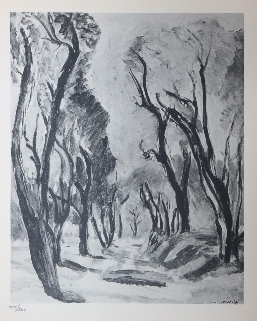 Henri Matisse - Paysage du loup from"XX Siecle No .4": Artist: Henri Matisse Title: Paysage du loup from"XX Siecle No .4" Year: 1922 Dimensions: 11in. by 8.75in. Edition: From the rare limited edition of 500 Publisher: San Lazzaro Paris Suite: XXe Siecle