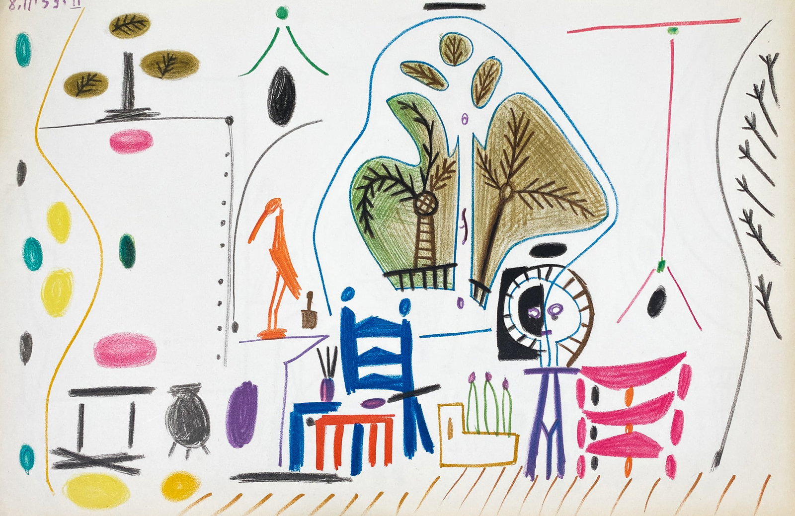 Pablo Picasso (After) - Untitled Sketchbook Page 33: Artist: Pablo Picasso (After) Title: Untitled Sketchbook Page 33 Year: 1960 Dimensions: 10 x 16 1/2 in. Edition: From the rare edition of 100 Publisher: Cercle