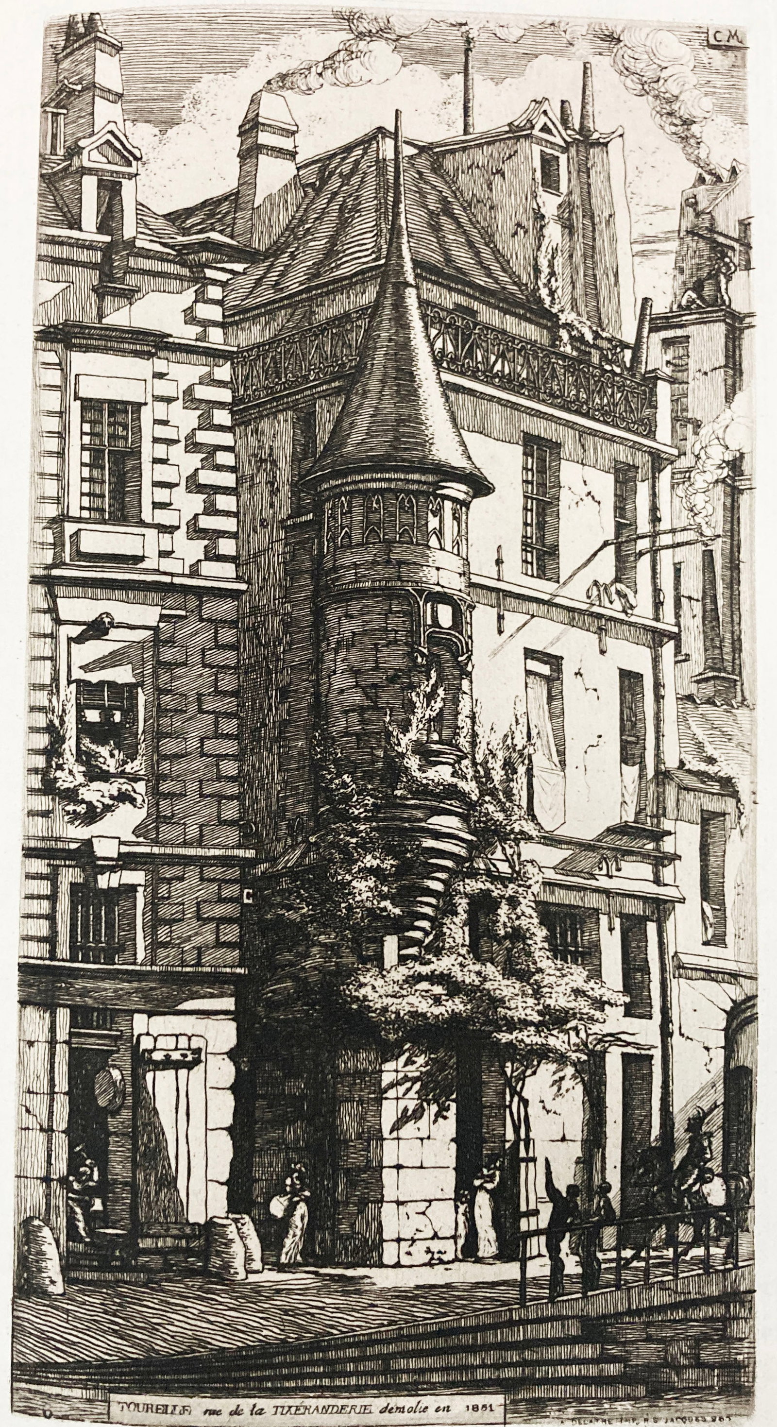Charles Meryon - Tourelle de la rue de la Tixeranderie (1 of 1)