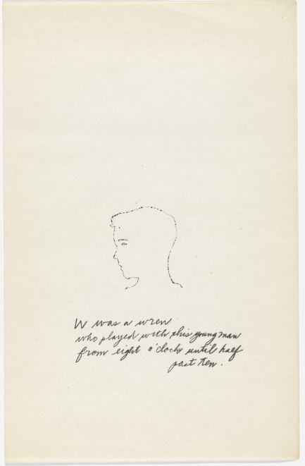 Andy Warhol - Letter W: Artist: Andy Warhol Title: Untitled 4 Year: 1953 Dimensions: 9.5in. by 6in. Edition: From the rare limited edition of approx. 100 Publisher: Andy Warhol New York Suite: A is an Alphabet Medium: