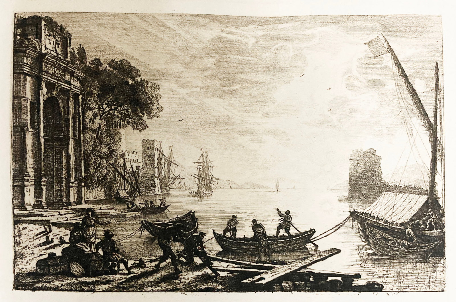 Claude Lorrain - Harbor Scene with Rising Sun (1 of 1)