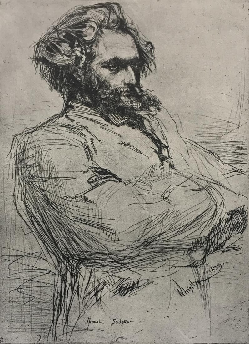 James McNeill Whistler (After) - Drouet (Second State): Artist: James McNeill Whistler (After) Title: Drouet (Second State) Year: 1922 Dimensions: 14 3/4in. by 11 1/4in. Edition: From the Rare Limited Edition of 200 Publisher: The Studio Ltd. London