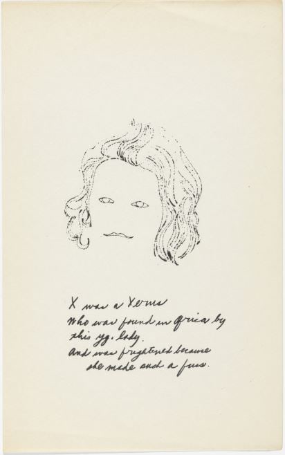 Andy Warhol - Letter X: Artist: Andy Warhol Title: Untitled 3 Year: 1953 Dimensions: 9.5in. by 6in. Edition: From the rare limited edition of approx. 100 Publisher: Andy Warhol New Yor