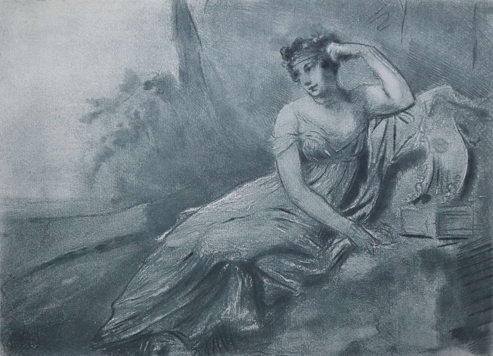 Limperatrice Josephine: Artist: Title: Limperatrice Josephine Year: 1904 Dimensions: 9 3/8 x 12 3/8 in. Edition: From the rare limited edition Publisher: L'Atelier d'Art Suite: Leau Forte Medium: Original Etching on Paper
