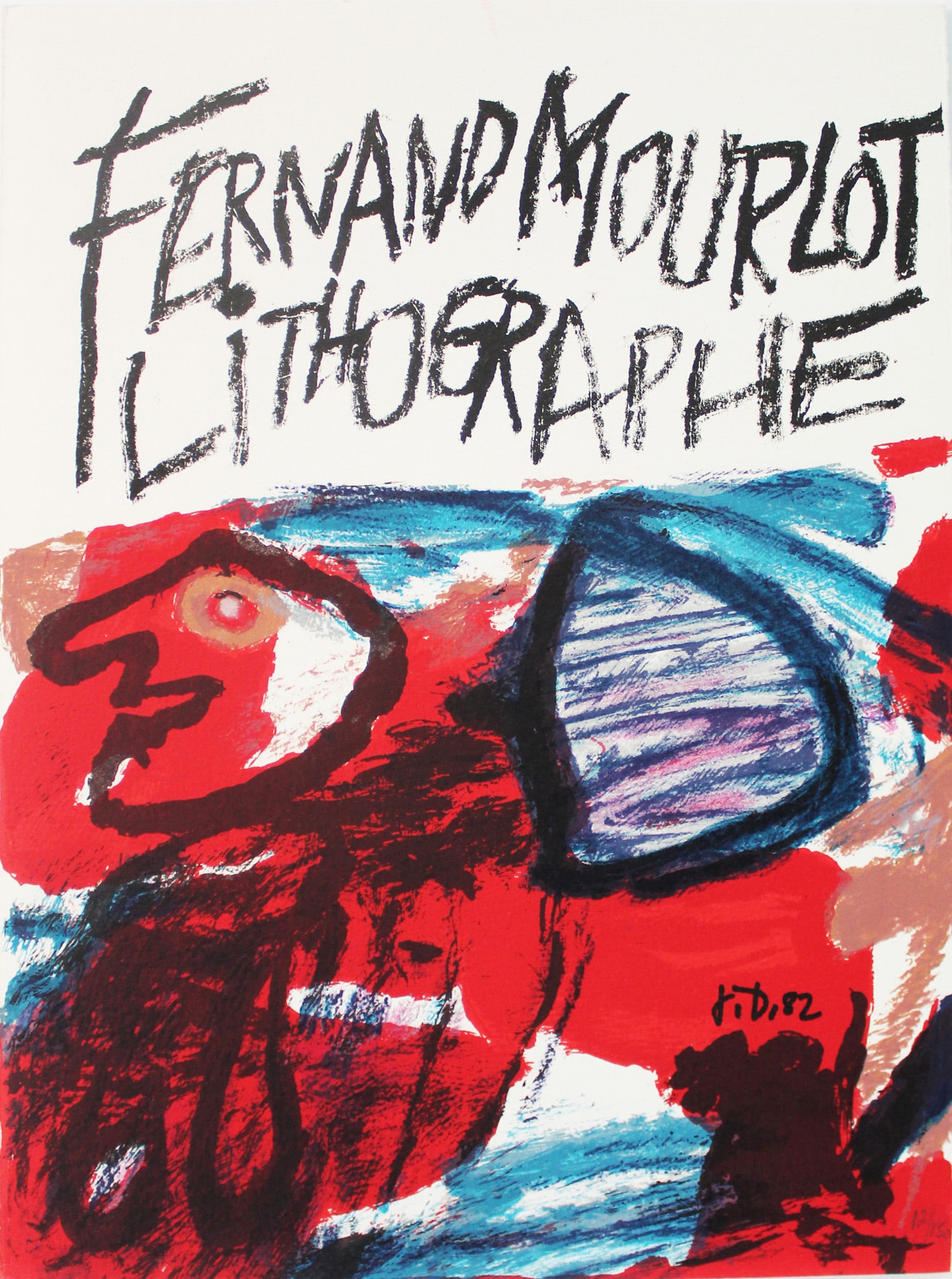 Jean Dubuffet - A Meme la Pierre: Artist: Jean Dubuffet Title: A Meme la Pierre Year: 1982 Dimensions: 12 1/2 x 9 1/2 in. Edition: From the Rare Limited Edition of 150 Publisher: Mourlot, Paris Medium: Original Lithograph in Colors