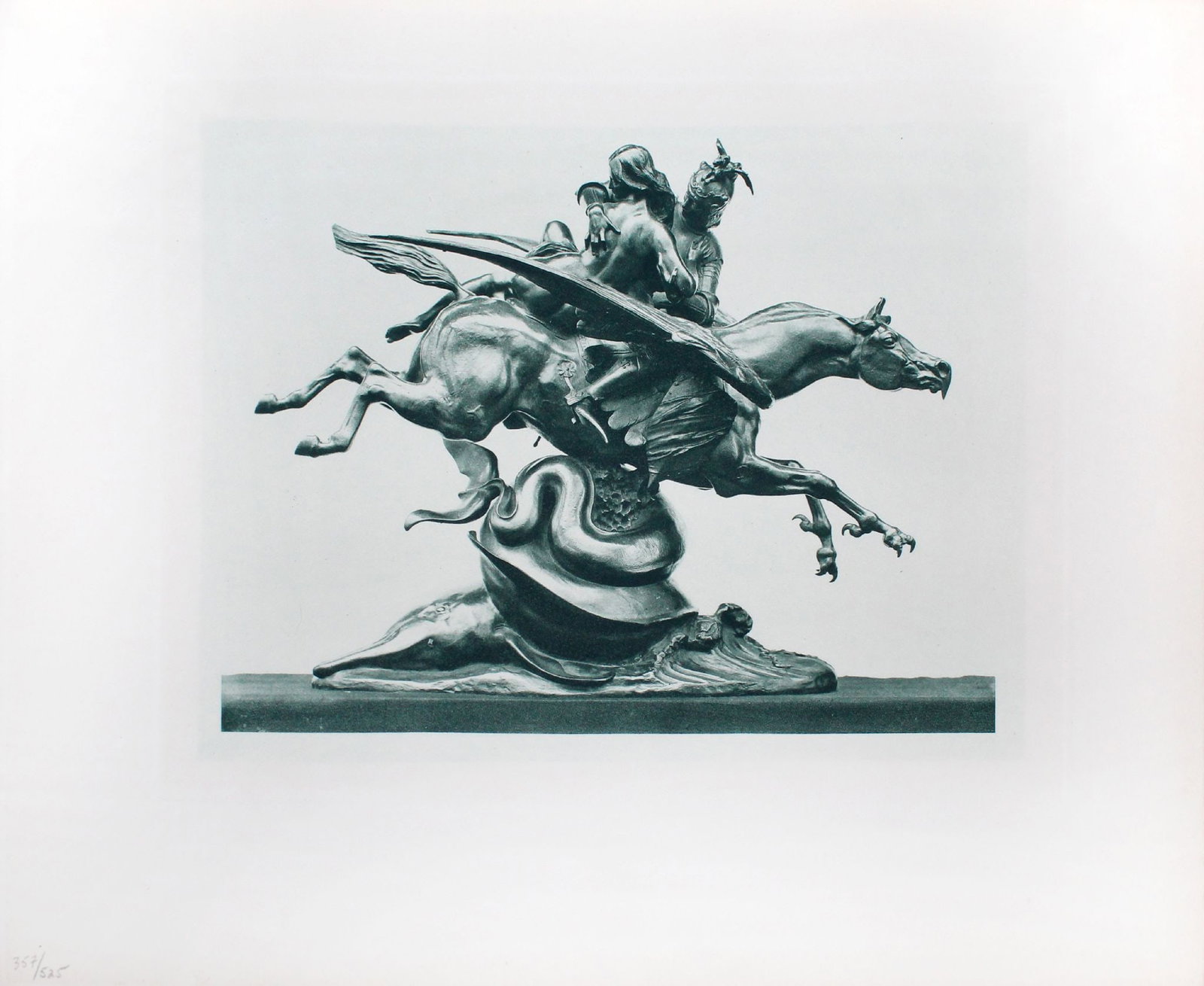 Antoine-Louis Barye - Angeligue et Roger: Artist: Antoine-Louis Barye Title: Angeligue et Roger Year: 1897 Dimensions: 12 1/2 x 10 in. Edition: From the rare limited edition of 525 Publisher: Boudet / Tallandier: Paris Suite: Art et Nature
