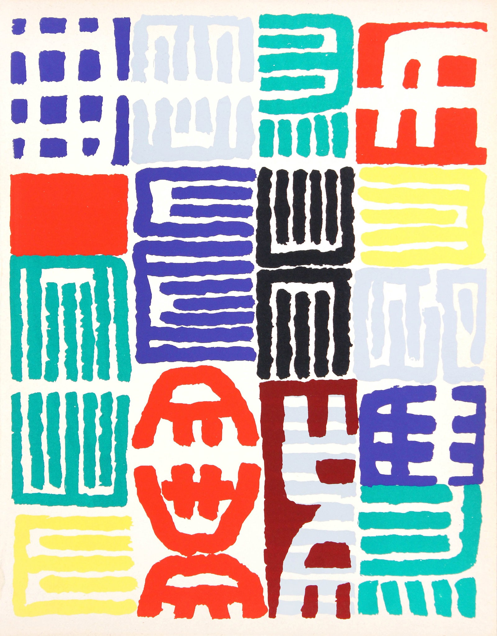 Giuseppe Capogrossi - Untitled: Artist: Giuseppe Capogrossi Title: Untitled Year: 1958 Dimensions: 12 1/2 x 9 3/4 in. Edition: From the rare limited edition Publisher: San Lazzaro, Paris Suite: XXe Siecle Medium: Original pochoir