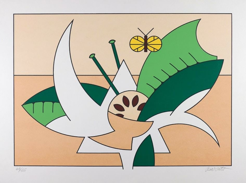 Thomas Barrett - Butterfly: Artist: Thomas Barrett Title: Butterfly Dimensions: 25 x 33 in. Edition: From the Rare Limited Edition of 55 Medium: Lithograph in Colors Condition: Excellent Signature Details: Hand signed Comes