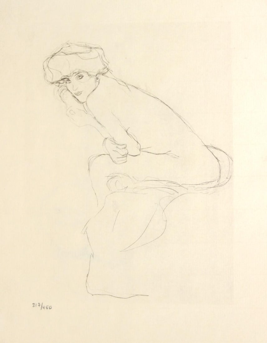Gustav Klimt - Untitled from "des Lukian": Artist: Gustav Klimt Title: Untitled from "des Lukian" Year: 1907 Dimensions: 11in. by 14in. Edition: From the rare and limited edition of 450 Publisher: Julius Zeitler Leipzig Suite: Die
