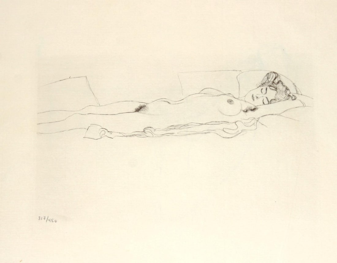 Gustav Klimt - Untitled from "des Lukian": Artist: Gustav Klimt Title: Untitled from "des Lukian" Year: 1907 Dimensions: 11in. by 14in. Edition: From the rare and limited edition of 450 Publisher: Julius Zeitler Leipzig Suite: Die