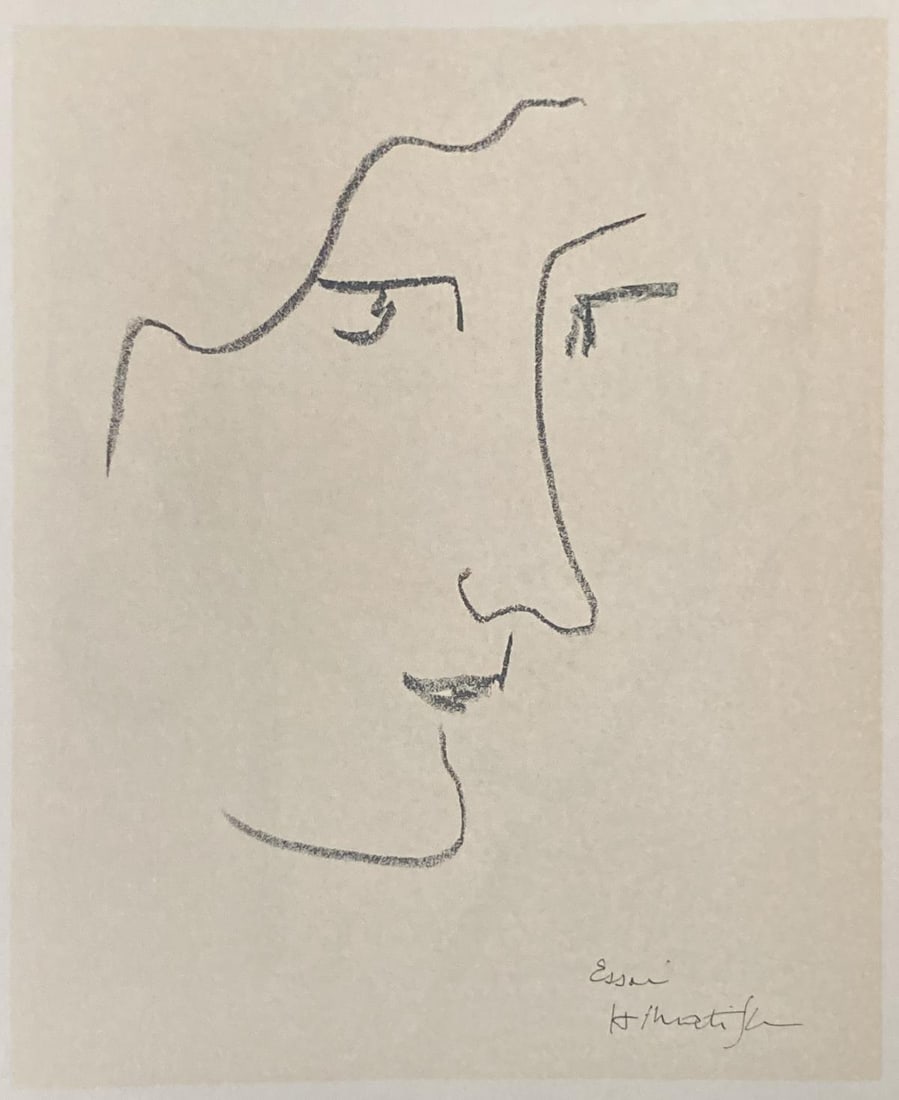 Henri Matisse (After) - Portrait 28 (Double Sided Single Sheet): Artist: Henri Matisse (After) Title: Portrait 28 (Double Sided Single Sheet) Year: 1954 Dimensions: 7 1/2`in. by 9 7/16in. Edition: From the rare limited edition Publisher: Andre Sauret Editions Du