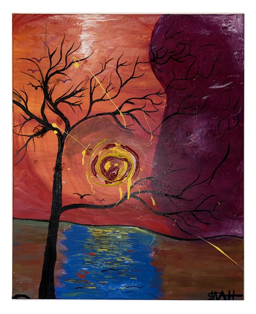 Matthew Steinberg - Untitled Tree: Artist: Matthew Steinberg Title: Untitled Tree Dimensions: 30in. by 24in. Edition: One-of-a-kind original painting Medium: Hand painted acrylic on canvas Condition
