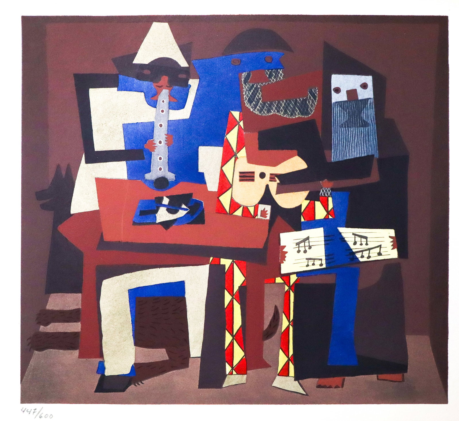 Pablo Picasso - Les Musiciens: Artist: Pablo Picasso Title: Les Musiciens Dimensions: 11in. by 9 in. Edition: From the rare limited edition Suite: Pablo Picasso by Eugenio D'Ors Medium: Lith