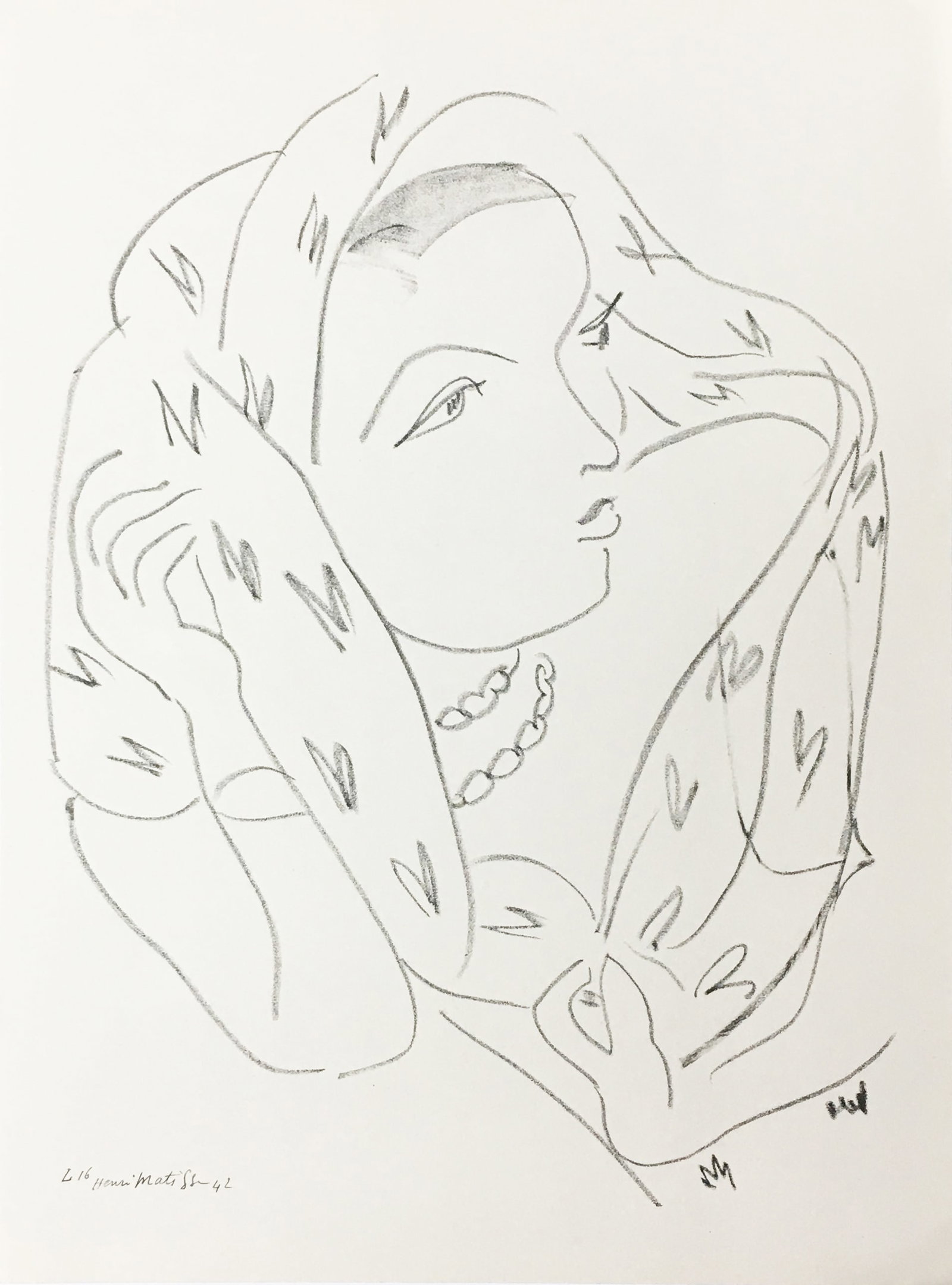 Henri Matisse (After) - Untitled: Artist: Henri Matisse (After) Title: Untitled Year: 1943 Dimensions: 12 1/2in. by 9 1/2in. Edition: from the rare limited edition of 1000 Publisher: Martin Fabiani Editeur Suite: Dessins: Themes et