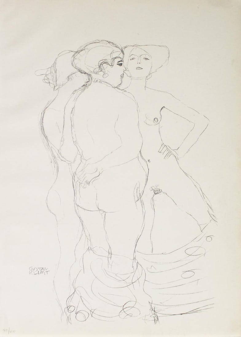 Gustave Klimt - Femme I: Artist: Gustave Klimt Title: Femme I Year: 1904 Dimensions: 13 1/4in. by 9 1/2in. Edition: From the Rare Limited Edition of 100 Publisher: The Book Dandys <