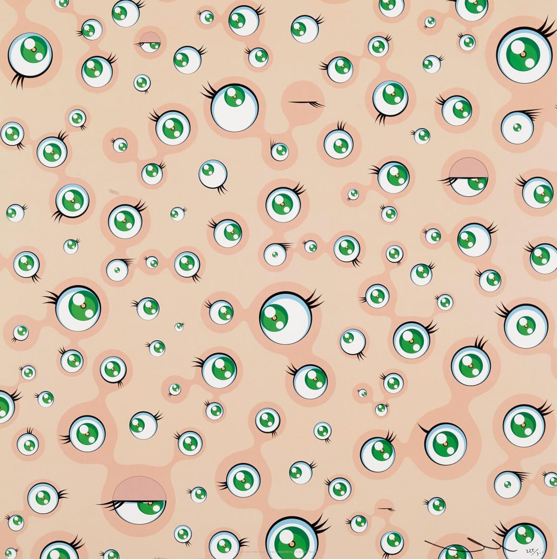 Takashi Murakami - Jellyfish Eyes: Artist: Takashi Murakami Title: Jellyfish Eyes Year: 2001 Dimensions: 19 3/4in. by 19 3/4in. Edition: Numbered from the Rare Limited Edition of 300 Publisher: KaiKai Kiki Co Medium: Offset Lithograph