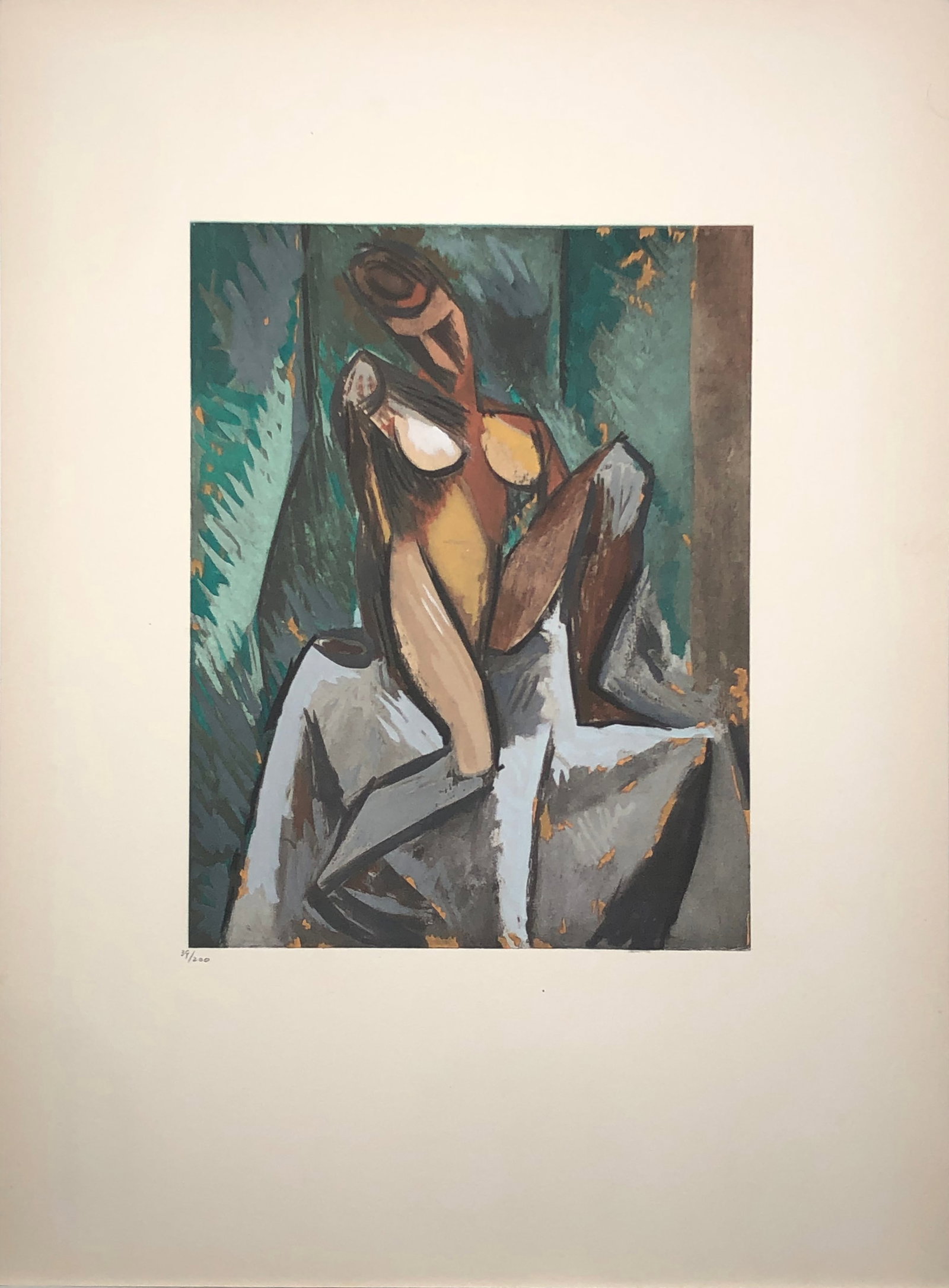Pablo Picasso (After) - Nu Assis: Artist: Pablo Picasso (After) Title: Nu Assis Year: 1962 Dimensions: 19in. by 14 1/2in. Edition: From the rare limited edition of 200 Suite: Un Eventail Medium: Lithograph on Velin Arches Condition: