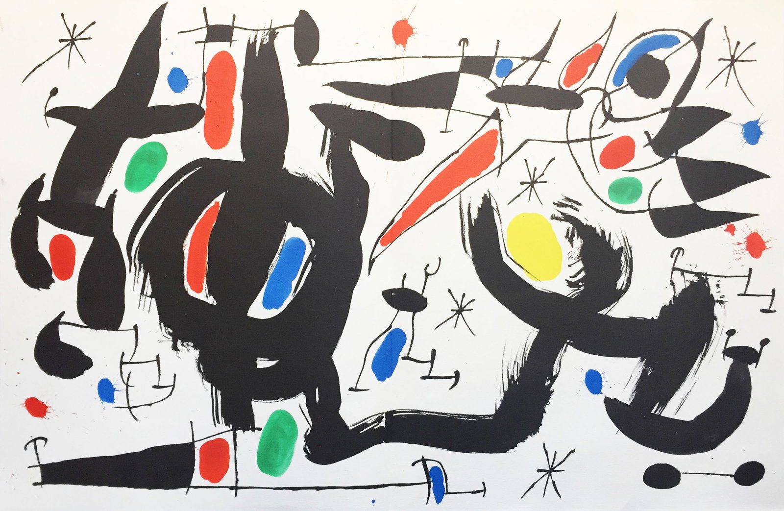 Joan Miro - Untitled VIII from Les Essencies de la Terra: Artist: Joan Miro Title: Untitled VIII from Les Essencies de la Terra Year: 1968 Dimensions: 29 3/8 x 19 1/4 in. Edition: From the rare limited edition of 1000 Publisher: Ediciones Poligrafa,