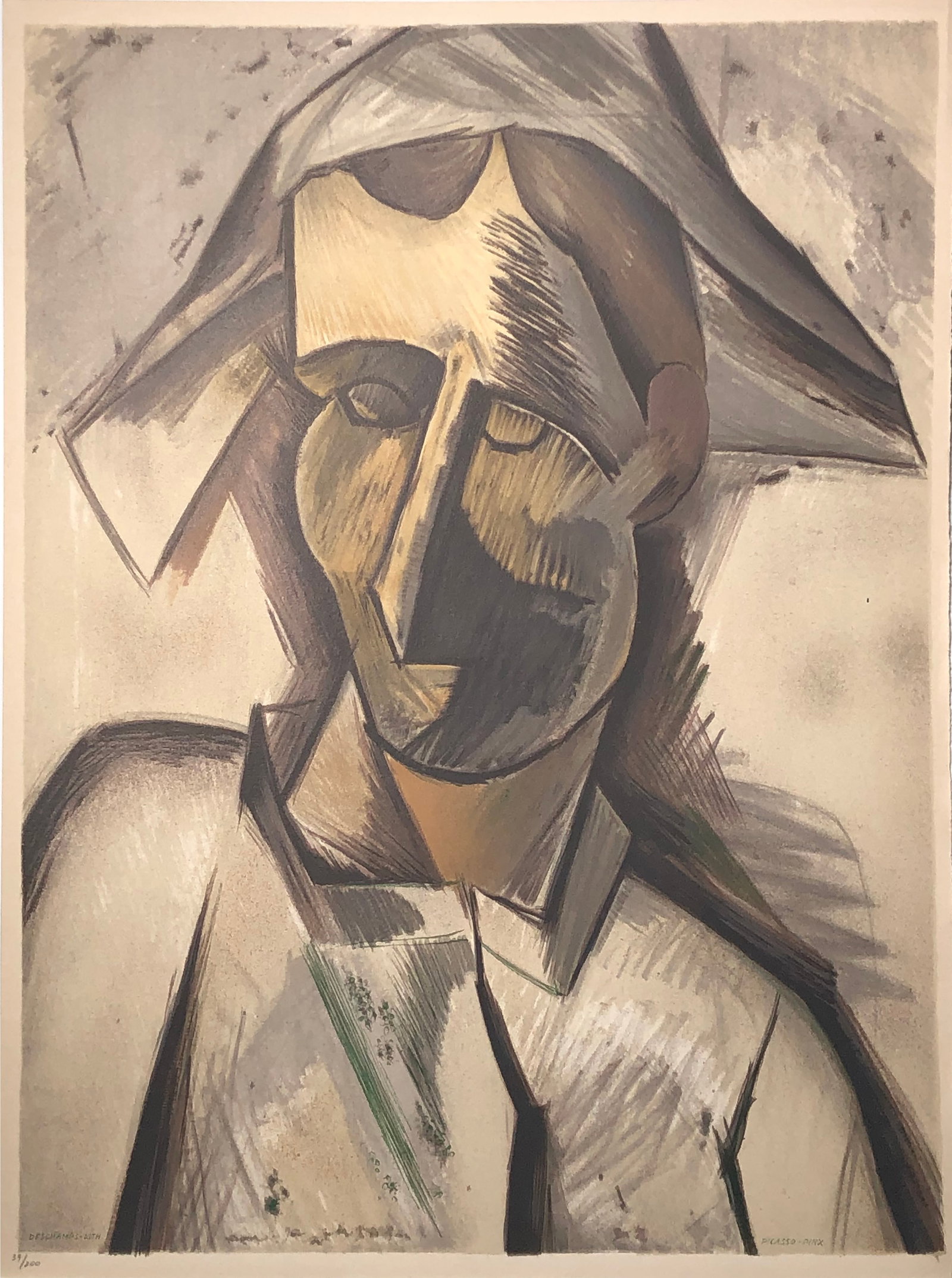 Pablo Picasso (After) - Arlequin: Artist: Pablo Picasso (After) Title: Arlequin Year: 1962 Dimensions: 19in. by 14 1/2in. Edition: From the rare limited edition of 200 Suite: Un Eventail