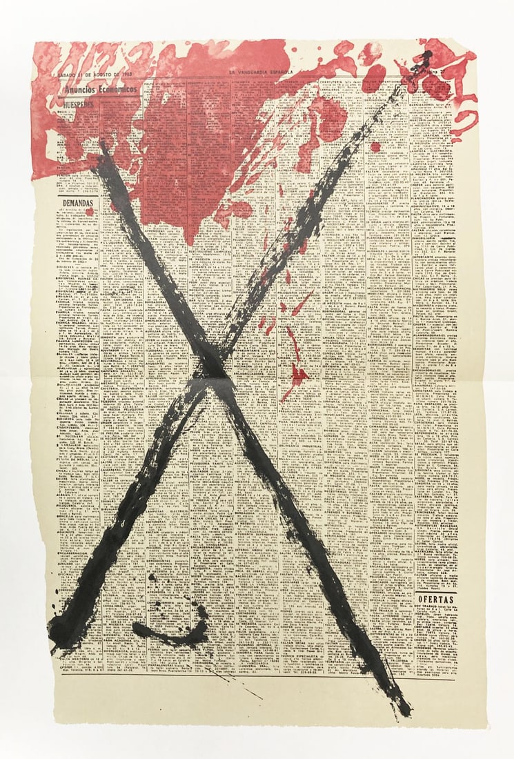 Antoni Tapies - Lithograph Derriere le Miroir 175: Artist: Antoni Tapies Title: Lithograph Derriere le Miroir 175 Year: 1968 Dimensions: 22in. by 15in. Edition: From the rare limited edition Suite: Derirere le M