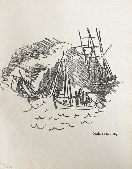 Raoul Dufy - Dessin 2: Artist: Raoul Dufy Title: Dessin 2 Year: 1919 Dimensions: 11 1/2in. by 9in. Edition: From the rare limited editon of 420 Publisher: A La Belle Editions Suite: Aujourd Hui Medium: Original Offset