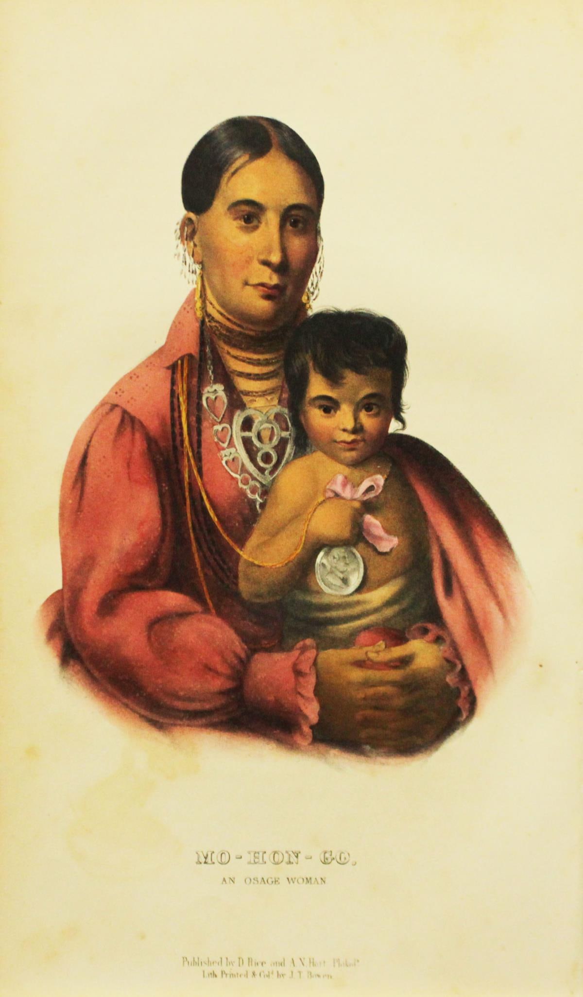 Charles Bird King - Mo Hon Go An Osage Woman: Artist: Charles Bird King Title: Mo Hon Go An Osage Woman Year: 1858 Dimensions: 10 1/2in. by 6 3/4in. Edition: From the Rare Limited Edition Publisher: D. Rice and A.N. Hart Philadelphia Suite: