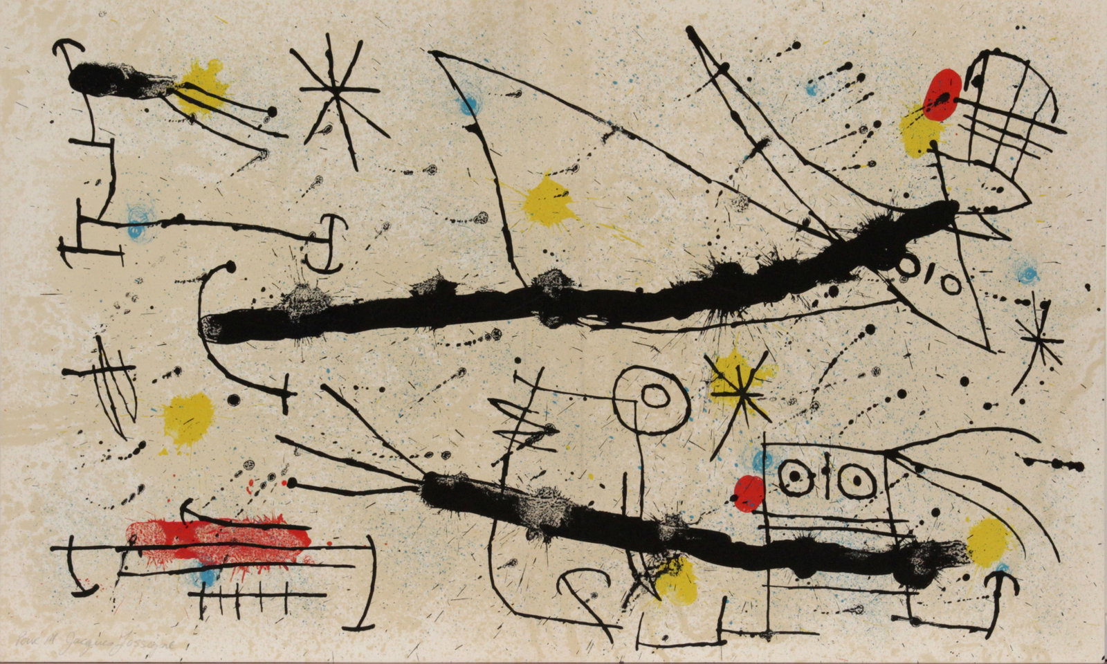 Joan Miro - Quelques Fleurs I: Artist: Joan Miro Title: Quelques Fleurs I Year: 1964 Dimensions: 12 3/4 x 16 in. Edition: From the rare limited edition Suite: Quelques Fleurs pour des Amis Medium: Original lithograph on paper