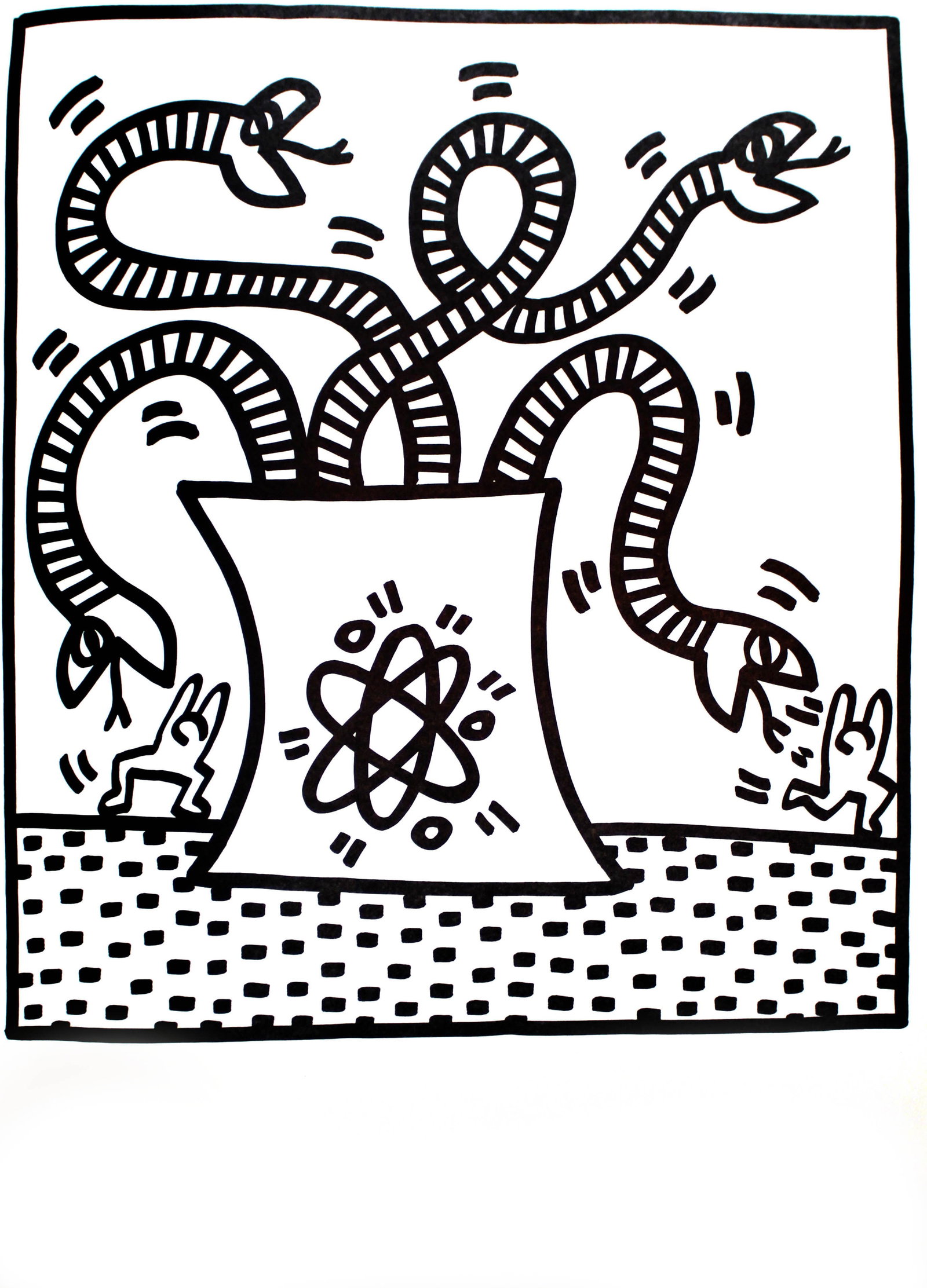 Keith Haring - Nuclear Snakes (from Lucio Amelio Suite): Artist: Keith Haring Title: Nuclear Snakes (from Lucio Amelio Suite) Year: 1983 Dimensions: 18.5in. by 13in. Edition: From the rare limited edition of 300 Publisher: Galerie Lucio Amelio Naples