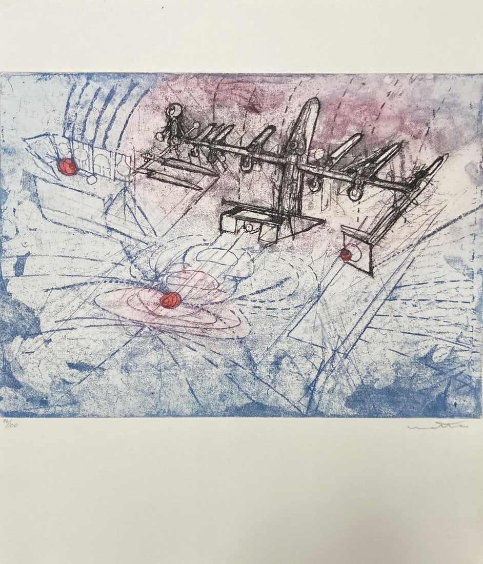 Roberto Matta - Untitled XVIII: Artist: Roberto Matta Title: Untitled XVIII Year: 1962 Dimensions: 18in. by 15in. Edition: From the rare limited edition of 100 Publisher: Editions Meyer Lausanne Suite: Come Detta Dentro Vo