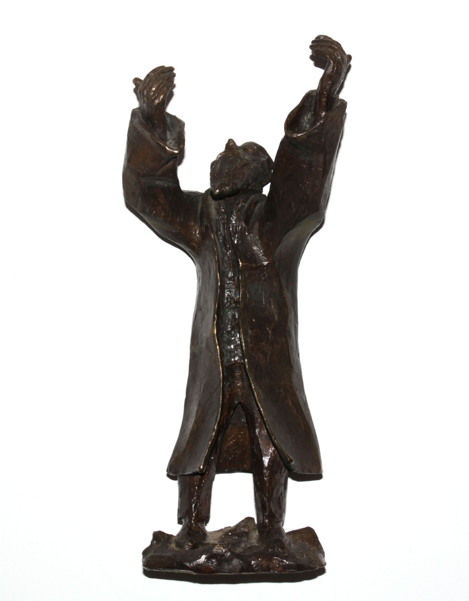 Gizel Berman - Cast Bronze Rabbi Sculpture, from "Albums International 2": Artist: Gizel Berman Title: Cast Bronze Rabbi Sculpture, from "Albums International 2" Year: 1977 Dimensions: 12 in. Edition: 29 from the limited edition of 50 Publisher: Editions Alpic, Geneve