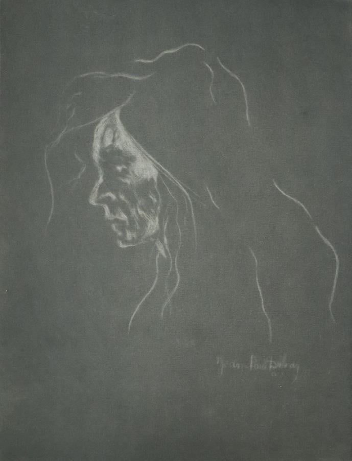 Paul Dubray - Malheureuse: Artist: Paul Dubray Title: Malheureuse Year: 1904 Dimensions: 9 3/8in. by 12 3/8in. Edition: From the rare limited edition Publisher: L'Atelier d'Art Suite: Leau Forte Medium: Original Etching on