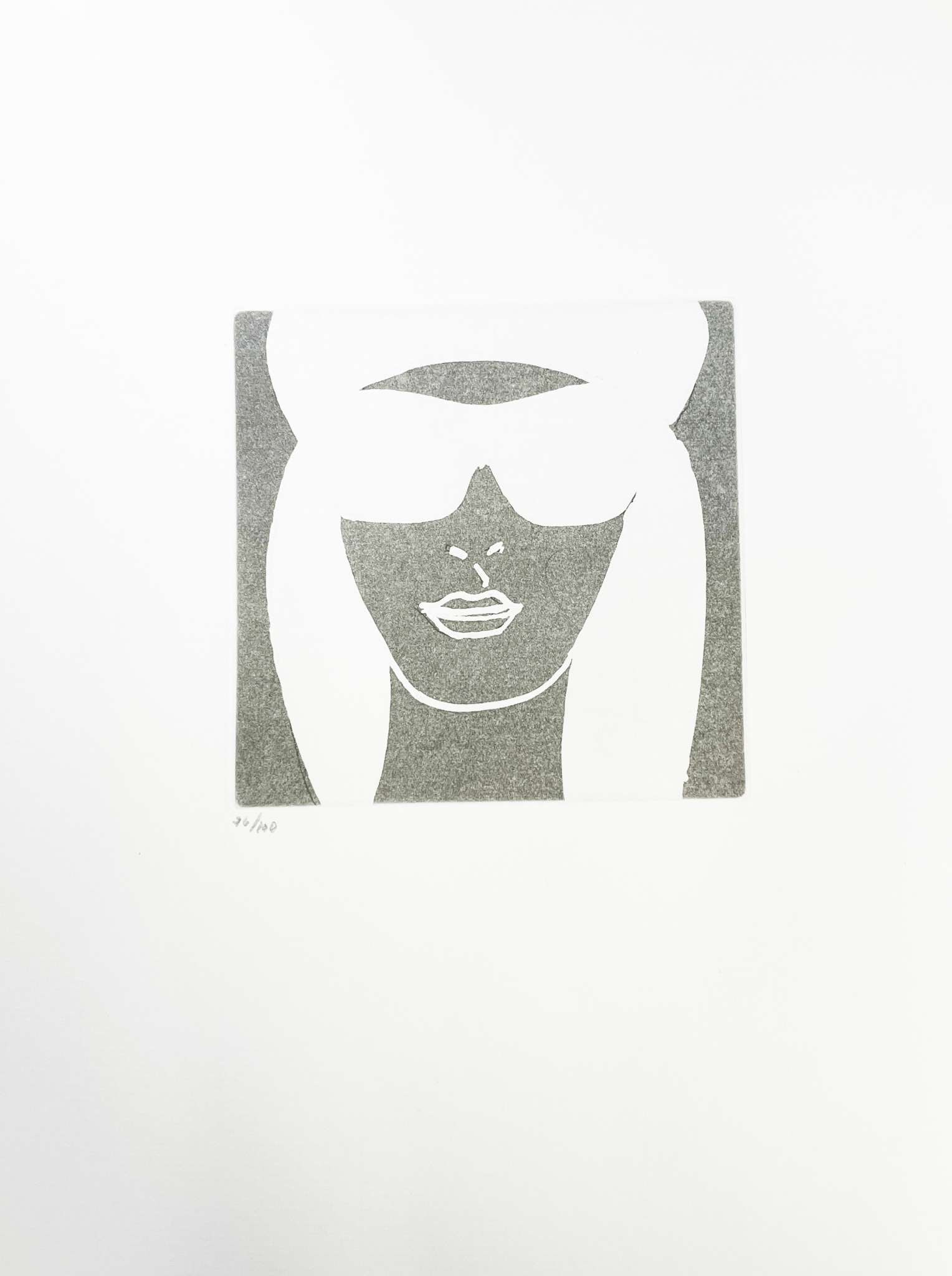 Alex Katz - Regency: Artist: Alex Katz Title: Regency Year: 2005 Dimensions: 10 x 12 in. Edition: From the rare limited edition of 100 Publisher: Arion Press Suite: Gloria Medium: Original Etching on paper Condition:
