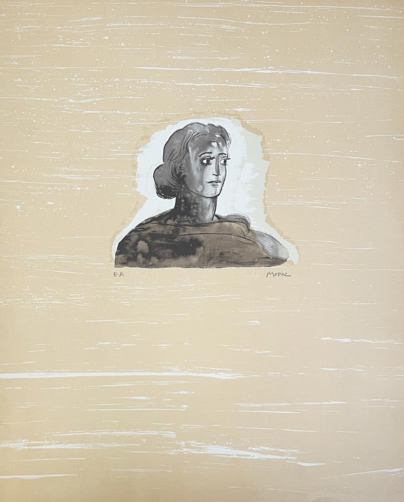 Henry Moore - Creole Lady: Artist: Henry Moore Title: Creole Lady Year: 1976 Dimensions: 18 1/2in. by 15in. Edition: From the rare limited Artists Proof Edition Publisher: Art et Poesie Paris Suite: La Poesie Medium: Original