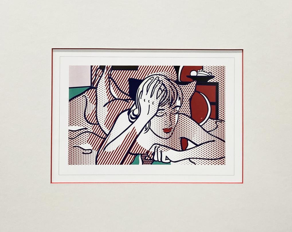 Roy Lichtenstein - Thinking Nude State I: Artist: Roy Lichtenstein Title: Thinking Nude State I Year: 1994 Dimensions: 8 1/2in. by 11in. Edition: From the rare limited edition Publisher: Tyler Graphics Ltd. Suite: Nudes Medium: Offset