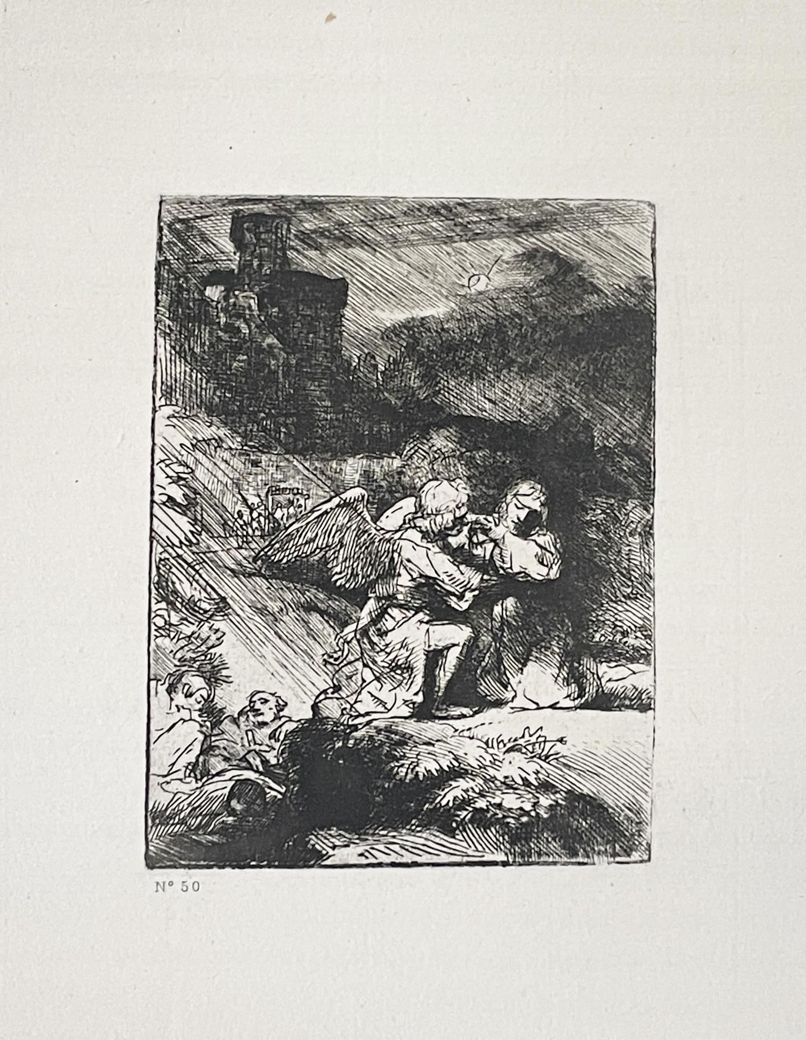 Rembrandt van Rijn - Jesus Au Jardin Des Oliviers: Artist: Rembrandt van Rijn Title: Jesus Au Jardin Des Oliviers Year: 1897 Dimensions: 17 5/8in. by 12 3/8in. Edition: From the rare limited edition of 500 Publisher