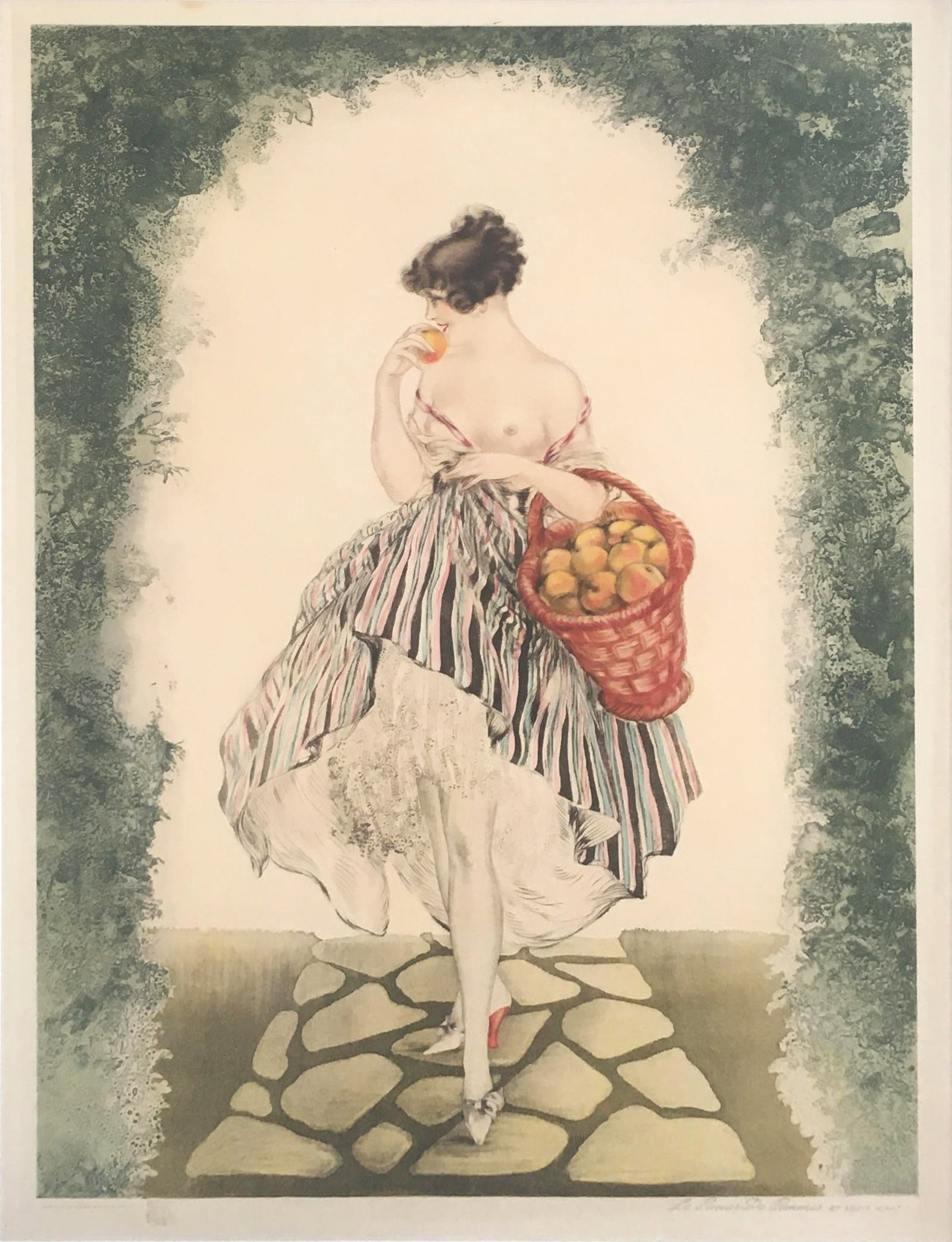 Louis Icart - Le Panier De Pommes (1 of 1)
