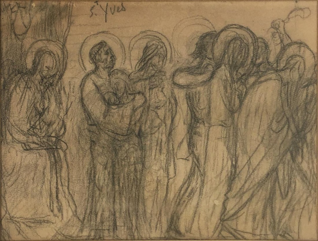 Pierre Puvis de Chavannes - Etude: Artist: Pierre Puvis de Chavannes Title: Etude Dimensions: 8 1/2in. by 11 1/2in. Edition: From the Rare Limited Edition Medium: Heliogravure on Paper Comes with Letter of authenticity and guaranteed
