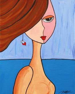 Matthew Steinberg - Queen of Hearts: Artist: Matthew Steinberg Title: Queen of Hearts Year: 2023 Dimensions: 16in. by 20in. Edition: One-of-a-Kind Orginal painting Medium: Original Acrylic Painting on Canvas Condition: Excellent