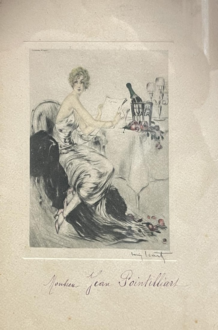 Louis Icart - Young lady with Ayala Champagne (1 of 1)
