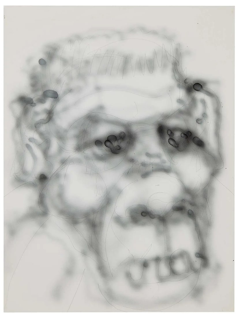 Jerry Garcia - Frankenstein: Artist: Jerry Garcia Title: Frankenstein Year: c. 1985 Dimensions: 12 x 9 in. Edition: Original work of art Medium: Airbrush on paper Condition: Excellent Comes with Letter of authenticity and