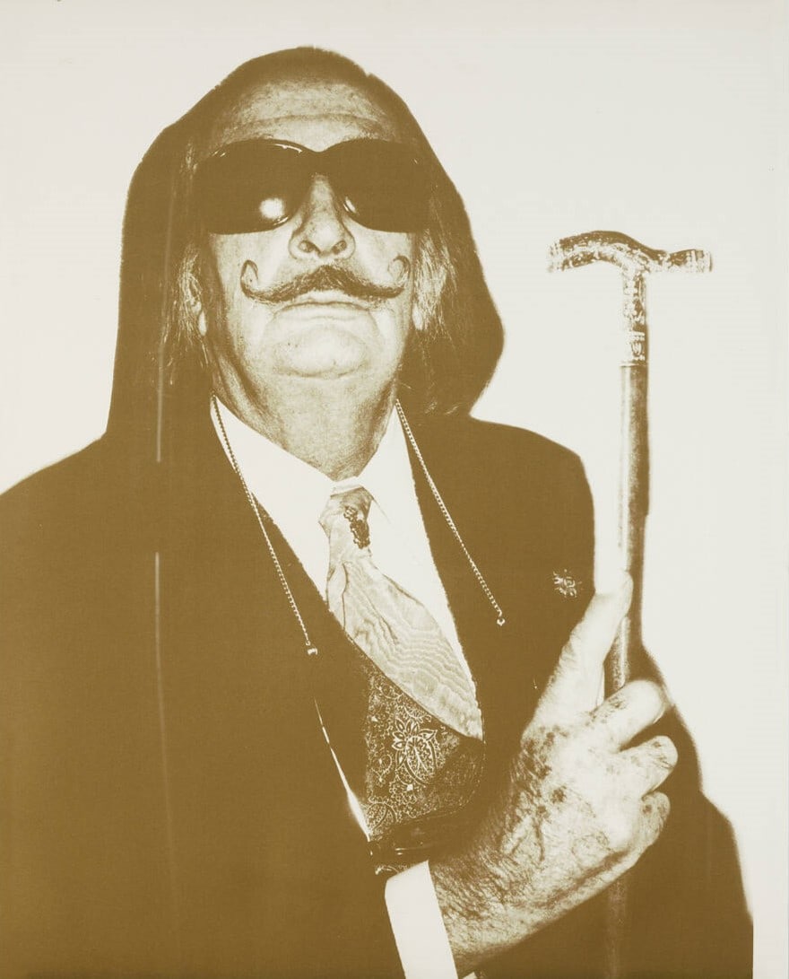 Christopher Makos - Salvador Dali: Artist: Christopher Makos Title: Salvador Dali Year: 1990 Dimensions: 40 x 32 in. Edition: 16 from the limited edition of 75 Suite: Icons portfolio Medium: Screenprint on matboard Condition: