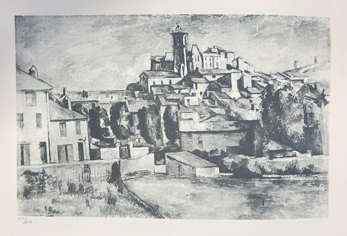 Paul Cezanne (After) - Untitled Landscape IV: Artist: Paul Cezanne (After) Title: Untitled Landscape IV Year: 1914 Dimensions: 15in. by 11in. Edition: From the rare limited edition of 250 Publisher: Bernheim-Jeune Editeurs Paris Suite: Cezanne