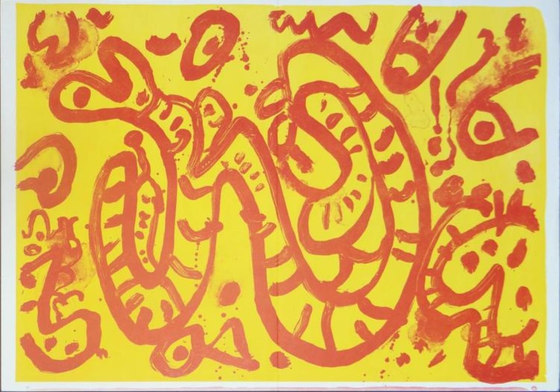 Pierre Alechinsky - "Untitled" From One Cent Life: Artist: Pierre Alechinsky Title: "Untitled" From One Cent Life Year: 1964 Dimensions: 16in. by 22in. Weight: 0 Edition: From the rare limited edtiion Publisher: E.W Kornfeld Switzerland Suite: One