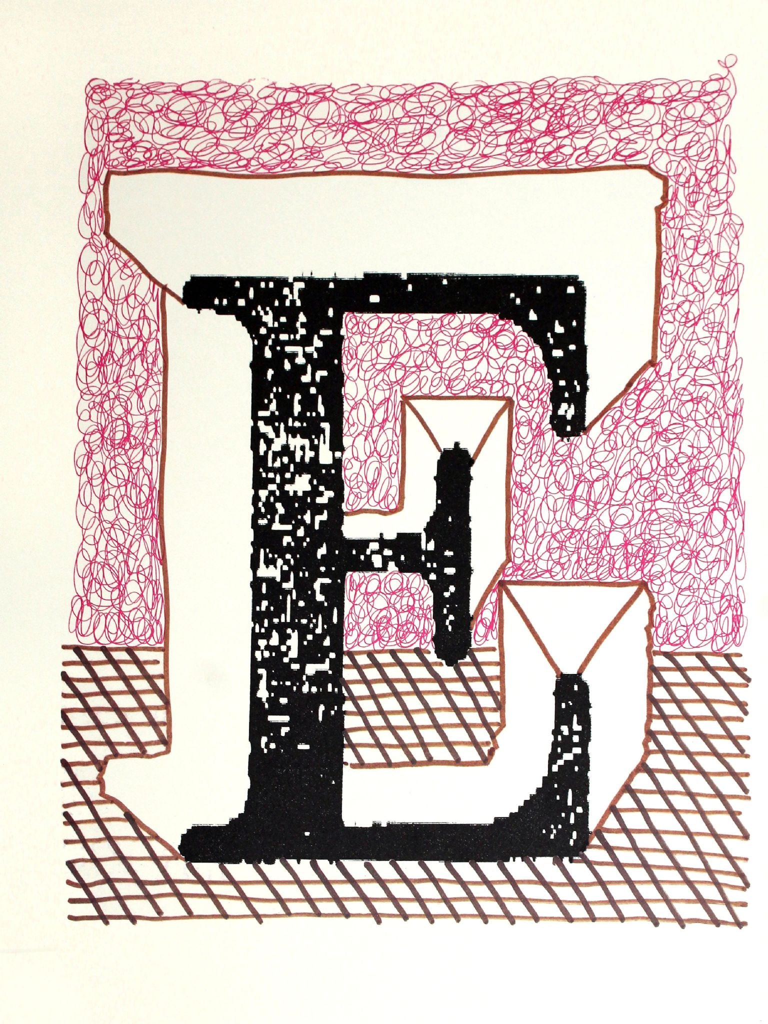 David Hockney - Letter E from "Hockney: Artist: David Hockney Title: Letter E from "Hockney's Alphabet" Year: 1991 Dimensions: 12 5/8in. by 9 5/8in. Edition: From the rare limited edition of 300 Publisher: Faber and Faber Limited London
