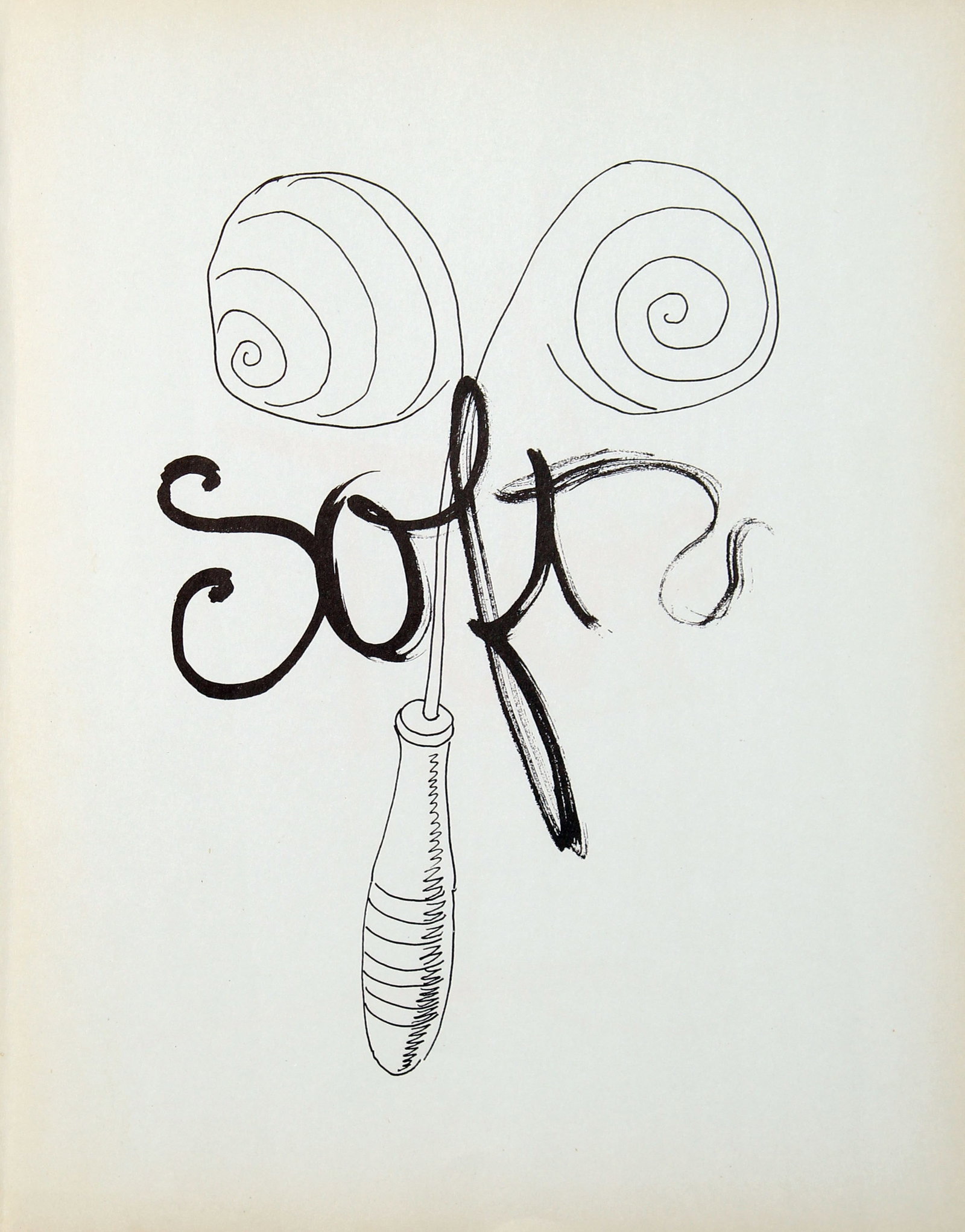 Man Ray - Soft: Artist: Man Ray Title: Soft Year: 1948 Dimensions: 11in. by 8.5in. Edition: 10 from the limited edition of 500 Publisher: Copley Galleries Beverly Hills Suite: Alphabet for Adults Medium: Offset