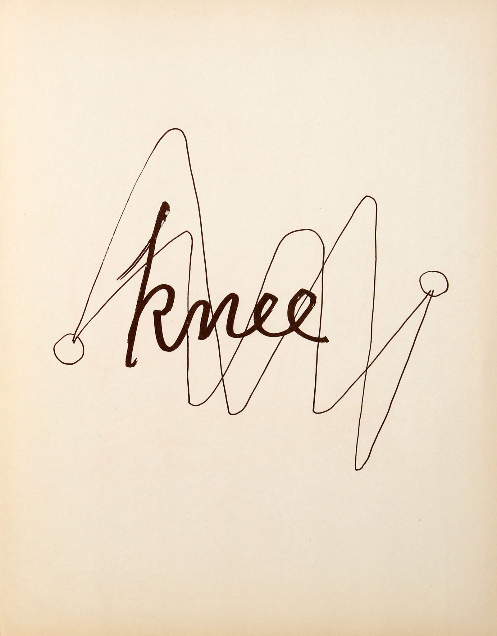 Man Ray - Knee: Artist: Man Ray Title: Knee Year: 1948 Dimensions: 11in. by 8.5in. Edition: 10 from the limited edition of 500 Publisher: Copley Galleries Beverly Hills Suite: Alphabet for Adults Medium: Offset