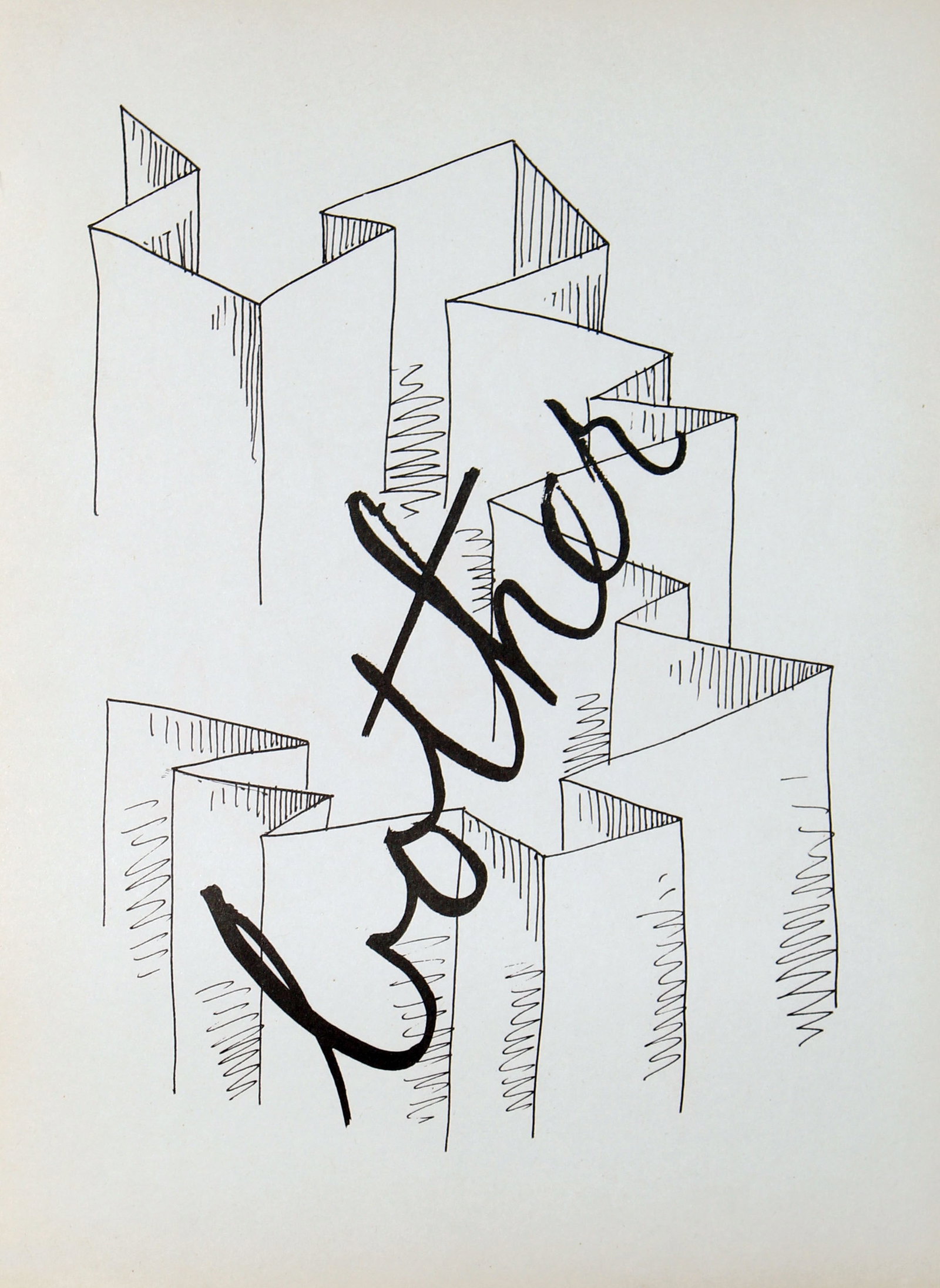 Man Ray - Brother: Artist: Man Ray Title: Brother Year: 1948 Dimensions: 11in. by 8.5in. Edition: 10 from the limited edition of 500 Publisher: Copley Galleries Beverly Hills Suite: Alphabet for Adults Medium: Offset