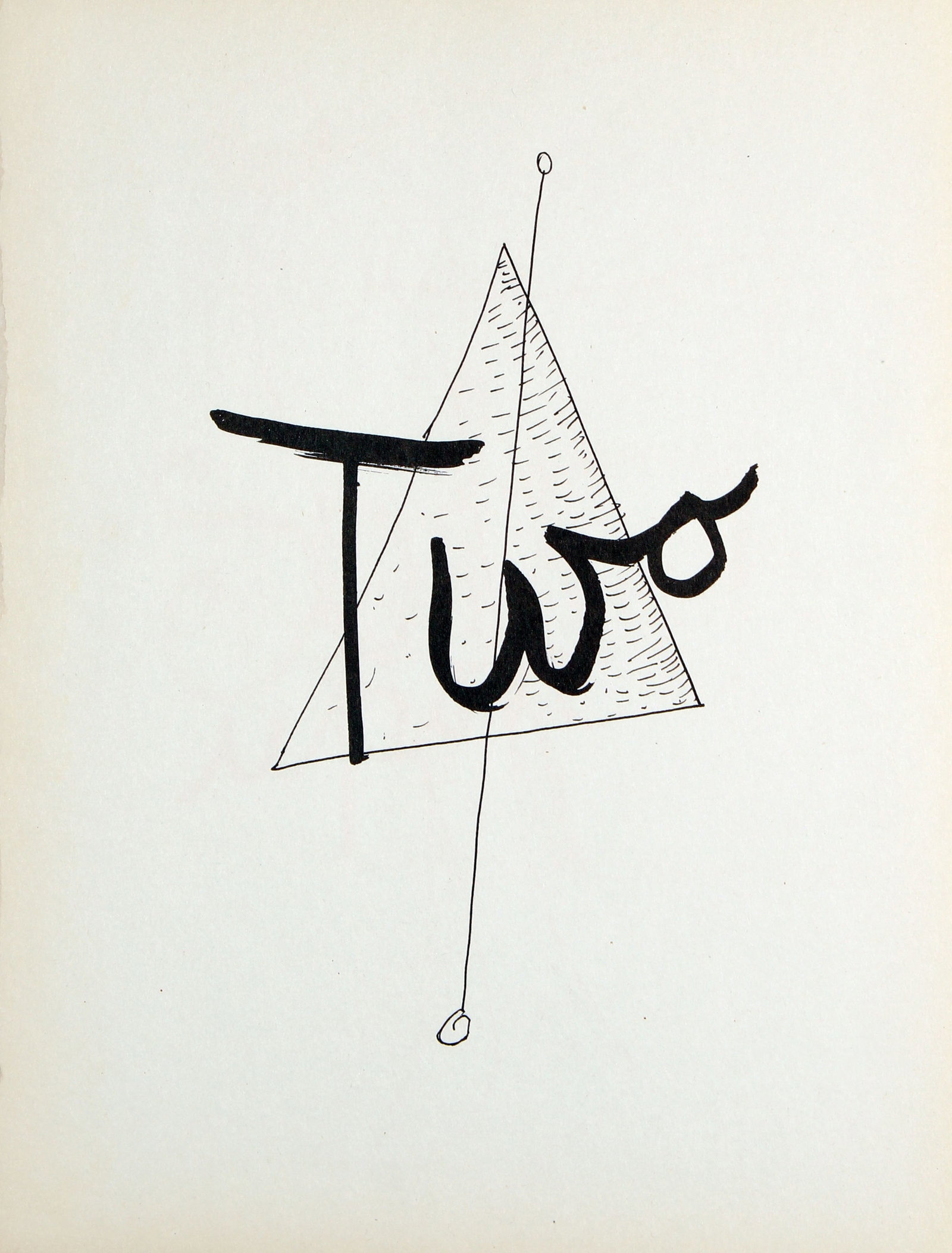 Man Ray - Two: Artist: Man Ray Title: Two Year: 1948 Dimensions: 11in. by 8.5in. Edition: 10 from the limited edition of 500 Publisher: Copley Galleries Beverly Hills Suite: Alphabet for Adults Medium: Offset