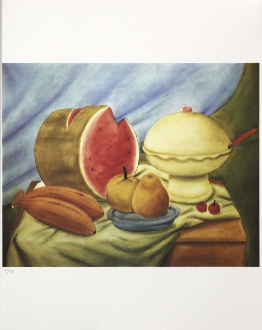 Fernando Botero (After) - Still Life with Various: Artist: Fernando Botero (After) Title: Untitled From "Dessins et Aquarelles" Year: 1984 Dimensions: 13in. by 15.75in. Edition: From the limited edition Publisher: Editions de la Difference, pub.