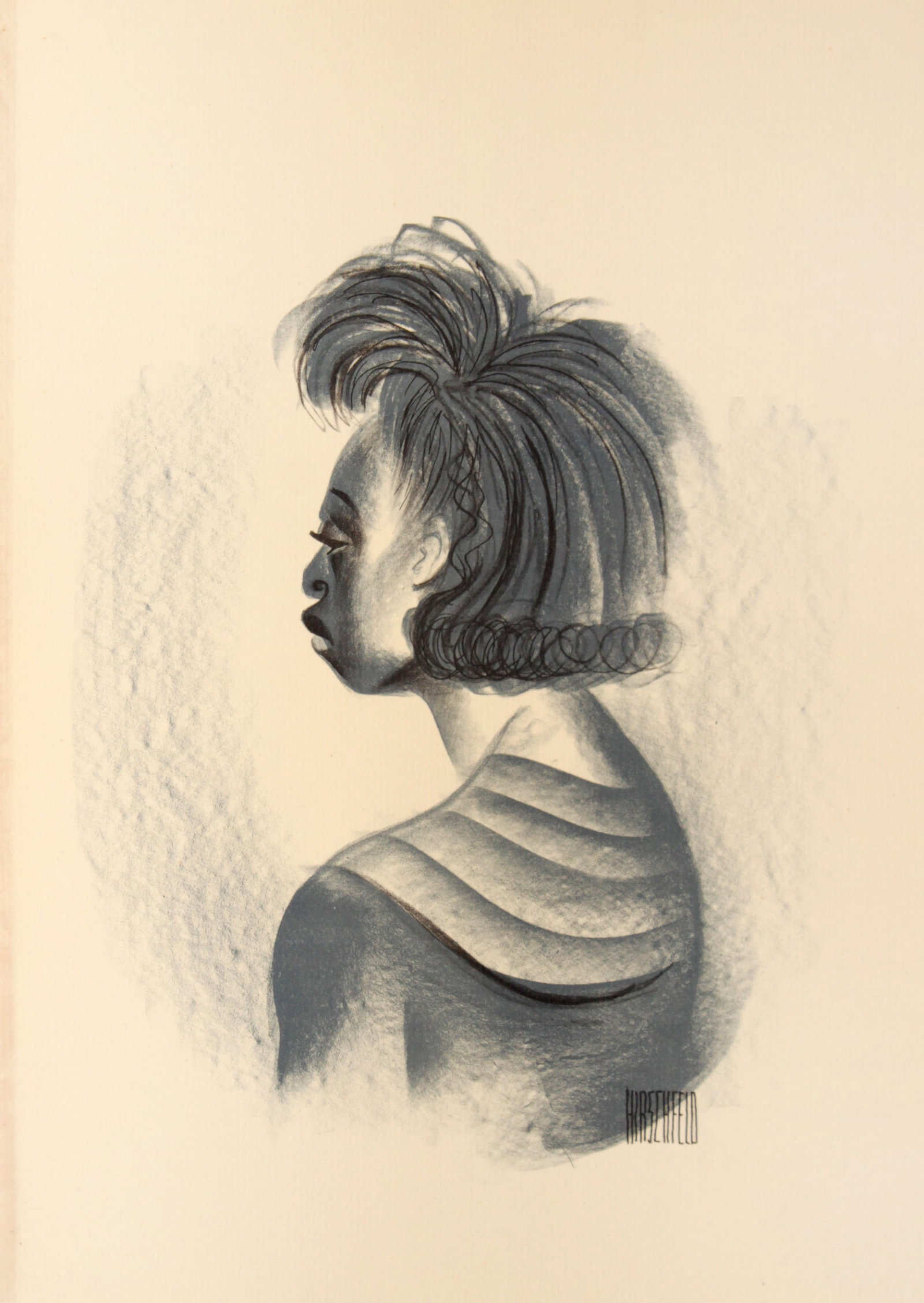 Al Hirschfeld - Seven O'Clock: Artist: Al Hirschfeld Title: Seven O'Clock Year: 1941 Dimensions: 12in. by 9.25in. Edition: 752 from the limited edition of 1000 Publisher: Hyperion Press New York Suite: Harlem Medium: Original